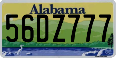 AL license plate 56DZ777