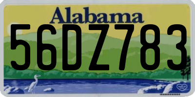 AL license plate 56DZ783