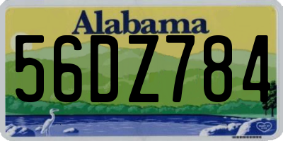 AL license plate 56DZ784