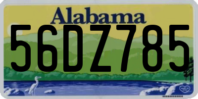 AL license plate 56DZ785
