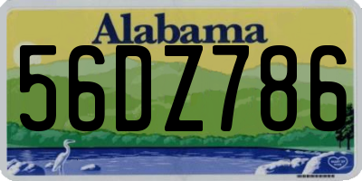 AL license plate 56DZ786