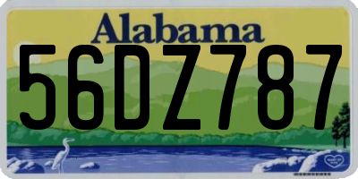 AL license plate 56DZ787