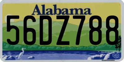 AL license plate 56DZ788