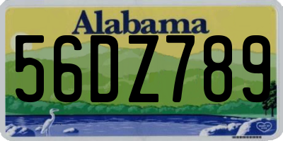 AL license plate 56DZ789