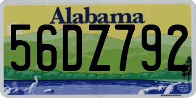 AL license plate 56DZ792
