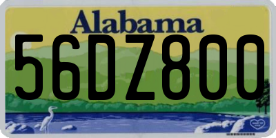 AL license plate 56DZ800