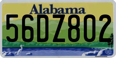 AL license plate 56DZ802