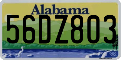 AL license plate 56DZ803