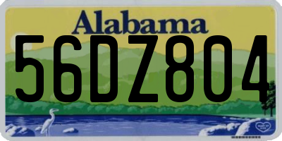 AL license plate 56DZ804