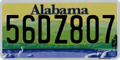AL license plate 56DZ807