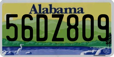 AL license plate 56DZ809