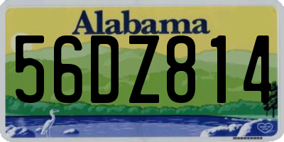 AL license plate 56DZ814