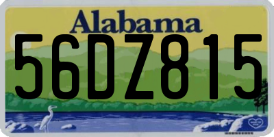 AL license plate 56DZ815