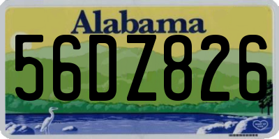 AL license plate 56DZ826