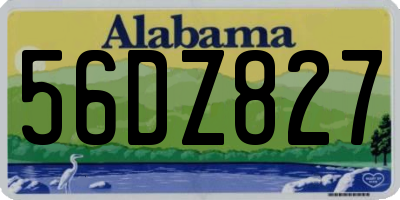 AL license plate 56DZ827