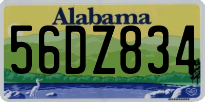 AL license plate 56DZ834