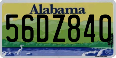 AL license plate 56DZ840