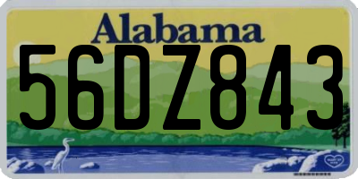 AL license plate 56DZ843