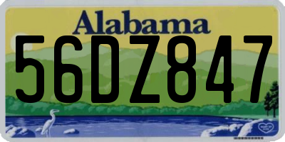 AL license plate 56DZ847