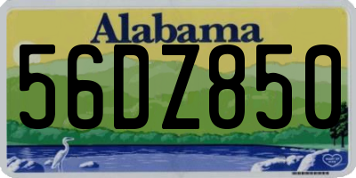 AL license plate 56DZ850