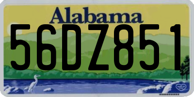 AL license plate 56DZ851