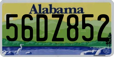 AL license plate 56DZ852