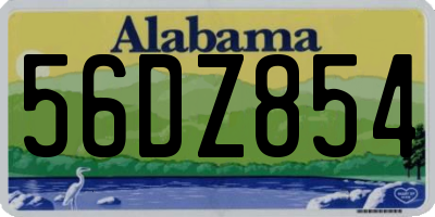 AL license plate 56DZ854