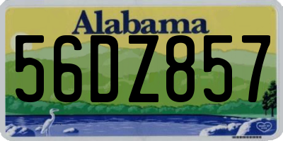 AL license plate 56DZ857