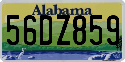 AL license plate 56DZ859