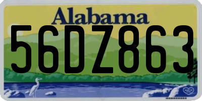 AL license plate 56DZ863