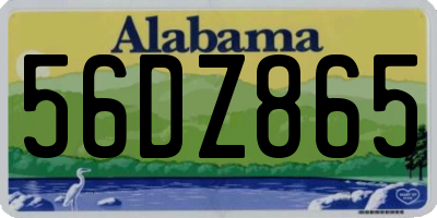 AL license plate 56DZ865