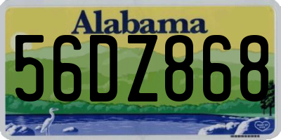 AL license plate 56DZ868
