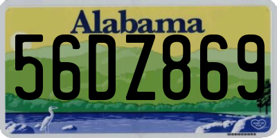 AL license plate 56DZ869