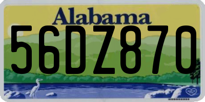 AL license plate 56DZ870