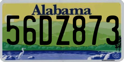 AL license plate 56DZ873