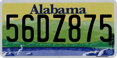 AL license plate 56DZ875