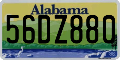 AL license plate 56DZ880