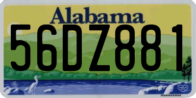 AL license plate 56DZ881