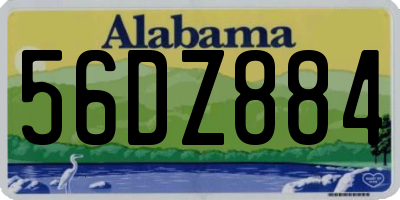 AL license plate 56DZ884