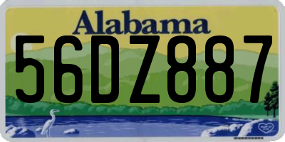 AL license plate 56DZ887