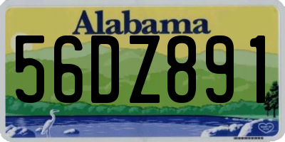 AL license plate 56DZ891