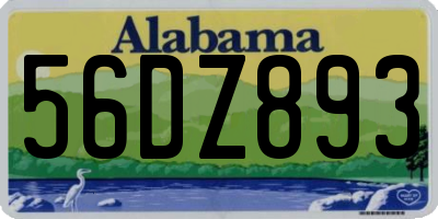 AL license plate 56DZ893