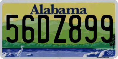 AL license plate 56DZ899