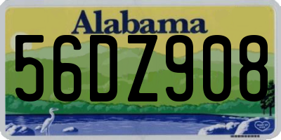 AL license plate 56DZ908