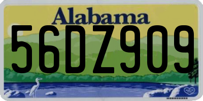 AL license plate 56DZ909