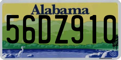 AL license plate 56DZ910