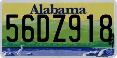 AL license plate 56DZ918