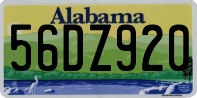AL license plate 56DZ920