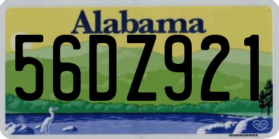 AL license plate 56DZ921