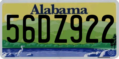 AL license plate 56DZ922
